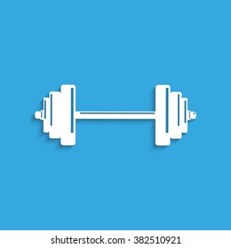 Weightlifting. Symbol. Vector icon.