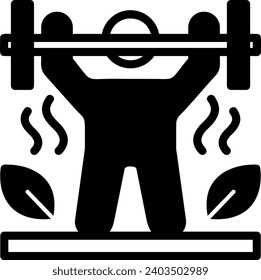 Weightlifting Vector Glyph Icon Design