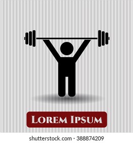 Weightlifting vector icon