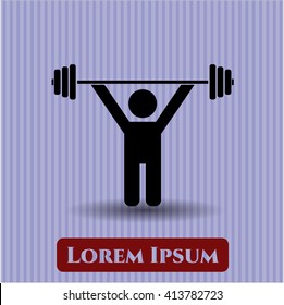 Weightlifting vector icon