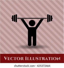 Weightlifting vector icon