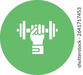 Weightlifting vector icon. Can be used for printing, mobile and web applications.