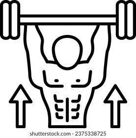 Weightlifting vector icon. Can be used for printing, mobile and web applications.