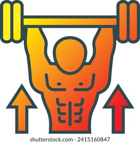 Weightlifting vector icon. Can be used for printing, mobile and web applications.