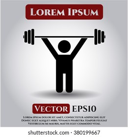 Weightlifting vector icon or symbol