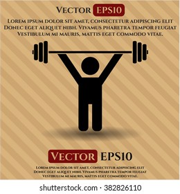 Weightlifting vector icon or symbol
