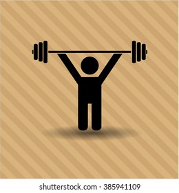 Weightlifting vector icon or symbol