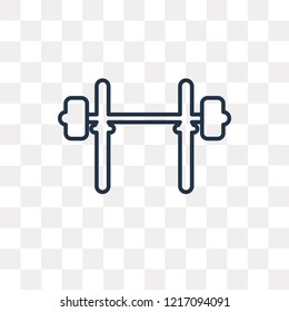 Weightlifting vector outline icon isolated on transparent background, high quality linear Weightlifting transparency concept can be used web and mobile