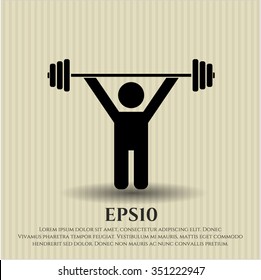 Weightlifting vector symbol