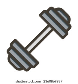 Weightlifting Vector Thick Line Filled Colors Icon For Personal And Commercial Use.
