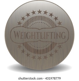 Emblema de madera para levantamiento de pesas
