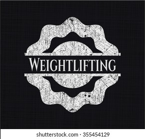 Weightlifting written with chalkboard texture