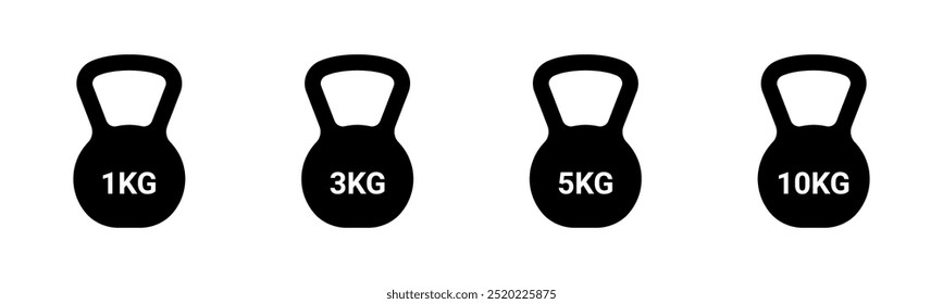 Weights bell icon. Heavy gym equipment symbol