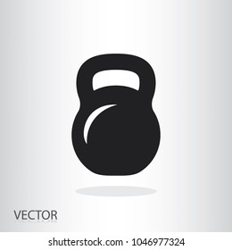 weights icon - kettlebell sign - vector illustration