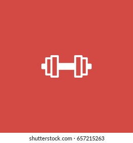 weights icon. sign design. red background