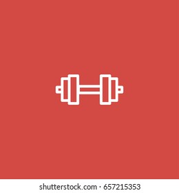 weights icon. sign design. red background