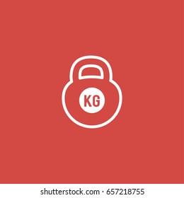 weights icon. sign design. red background