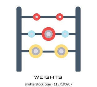 Weights icon signs
