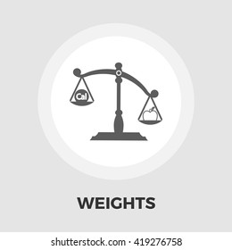 Weights Icon Vector Flat Icon Isolated Stock Vector (Royalty Free ...