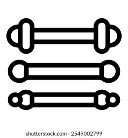 Weights increasing progressively, symbolizing gradual fitness training and strength building