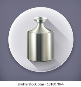 Weights, long shadow vector icon