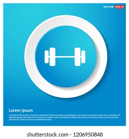 Weights set Icon Abstract Blue Web Sticker Button - Free vector icon