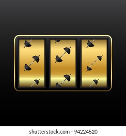 weights slot machine, abstract vector art illustration