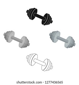 Weights for training. Metal training tools.Gym And Workout single icon in cartoon style vector symbol stock illustration.