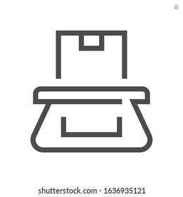Weiging cargo box vector icon design for shopping graphic design element