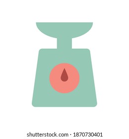 weigt machine of blue color on white background vector illustration design