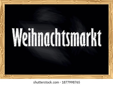 Weihnachtsmarkt - Weihnachtsmesse in deutscher Tafel Vektorgrafik für Design