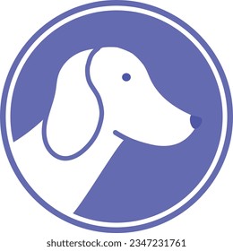 Vector de icono del logotipo del perro de Weimaren