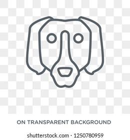 Weimeraner dog icon. Trendy flat vector Weimeraner dog icon on transparent background from dogs collection. High quality filled Weimeraner dog symbol use for web and mobile