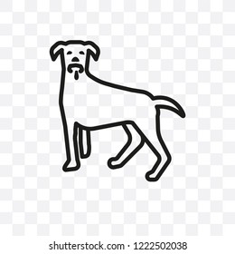 Weimeraner dog vector linear icon isolated on transparent background, Weimeraner dog transparency concept can be used for web and mobile
