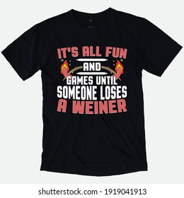 Weiner Typography T shirt design.