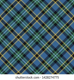 Weir Ancient Tartan. Seamless pattern for fabric, kilts, skirts, plaids. Diagonal cell