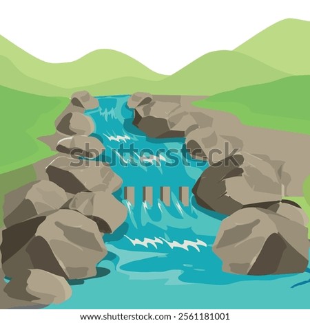 Weir to slow down water