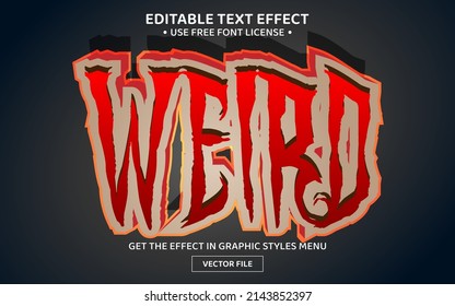 Weird 3D Editable Text Effect Template