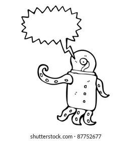 personaje extraño de dibujos animados alienígenas