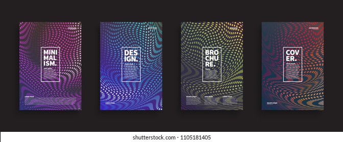 Weird Bizarre Distortion Vector Abstract Art. Minimal 3d Design Templates for Brochure, Cover, Flyer, Book. Digital 3d Conceptual Illustration
