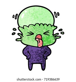 weird cartoon alien