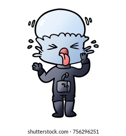 extraño alien de caricatura