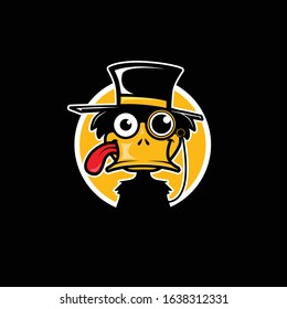 weird duck character vector design