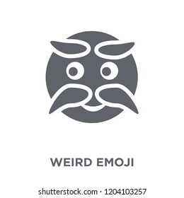 Weird emoji icon. Weird emoji design concept from Emoji collection. Simple element vector illustration on white background.