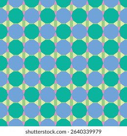 Weird and funky retro 80s seamless background design. Creative repetitive design that is scalable. Wacky colour scheme of pink, green, blue. Unique wrapping paper for birthday parties. EPS 10.