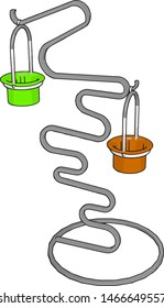 Weird item, illustration, vector on white background.