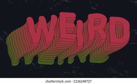 weird lettering on black background