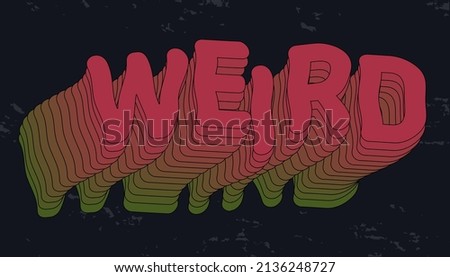 weird lettering on black background