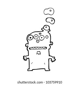 weird monster cartoon