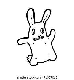 caricatura de conejo retro raro